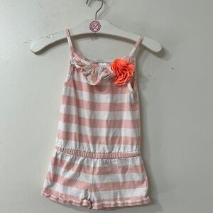 Gymboree Pink and White Striped Romper